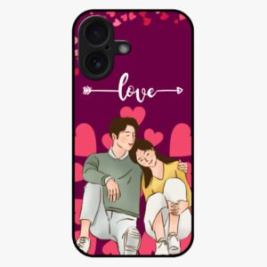 Customize Pink Love Glossy Premium Phone Cover
