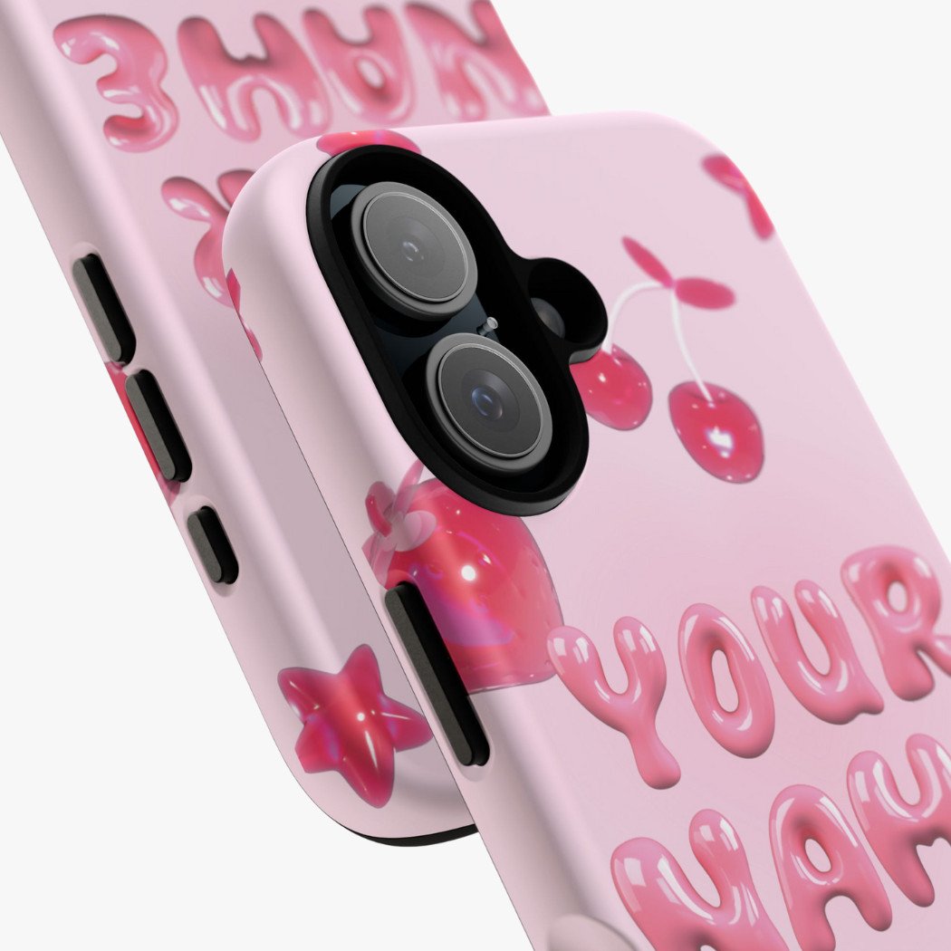 Pink Name Letter Customize Premium Phone Cover - Image 2
